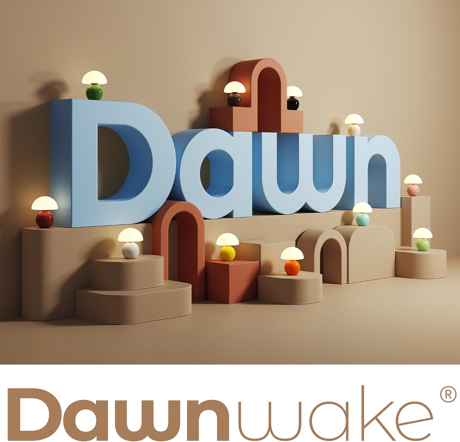 Dawnwake Mushroom Lamp Desk Lamp for Bedroom, Table Bedside Small Lamps for Living Room, Mushroom Decor Cute Mini Modern Mid Century Lamps…