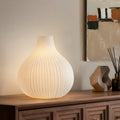 Rondure 8.7" Modern Ceramic Table Lamp, Fully Dimmable Modern Bedside Lamps for Bedroom, Living Room and Nightstand, White Translucent Cera…