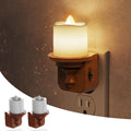 L LOHAS LED Night Light, 2 Pack Flameless Candle Night Light Plug in, Dusk to Dawn Sensor, 0-100LM Dimmable Nightlight, 3000K Soft White…