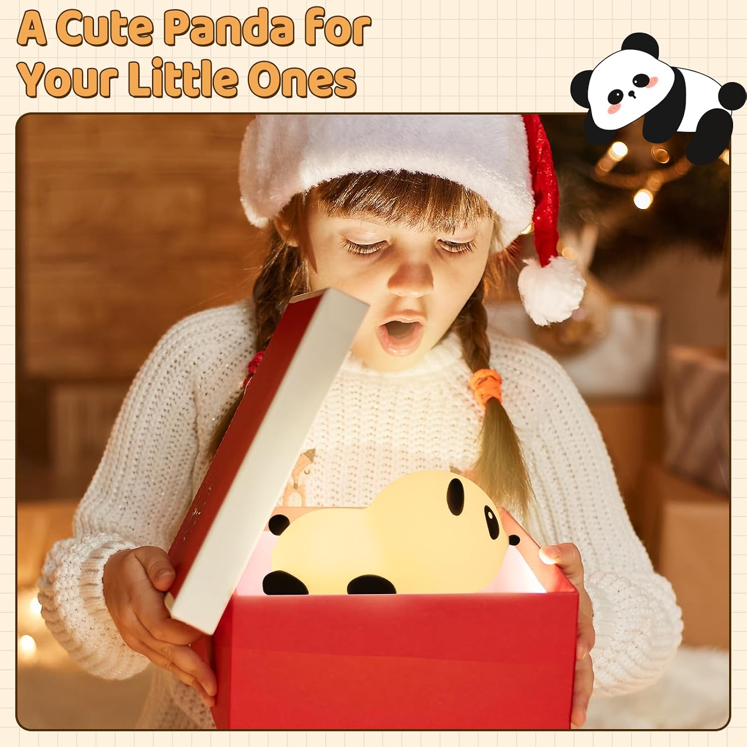 Saluoke Panda Night Light for Kids: Squishy Silicone Animal Light,7 Soft Colors, Tap Control, Rechargeable, Sleep Timer, Battery Baby Nightligh…