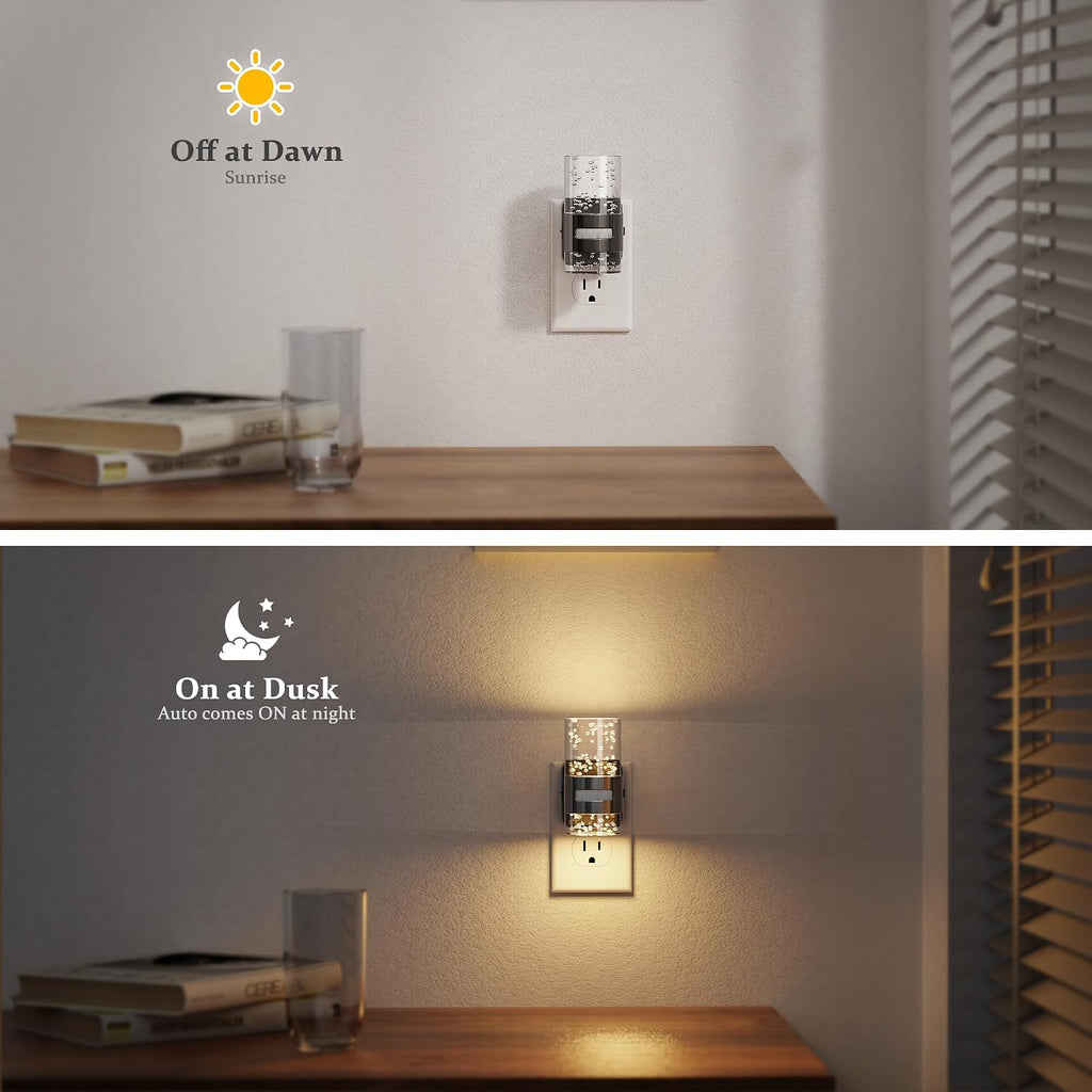 JandCase Motion Sensor Night Light, Night Lights Plug Into Wall, 2 Pack 3000k LED Dimmable Night-Lights with Adjustable Brightness…