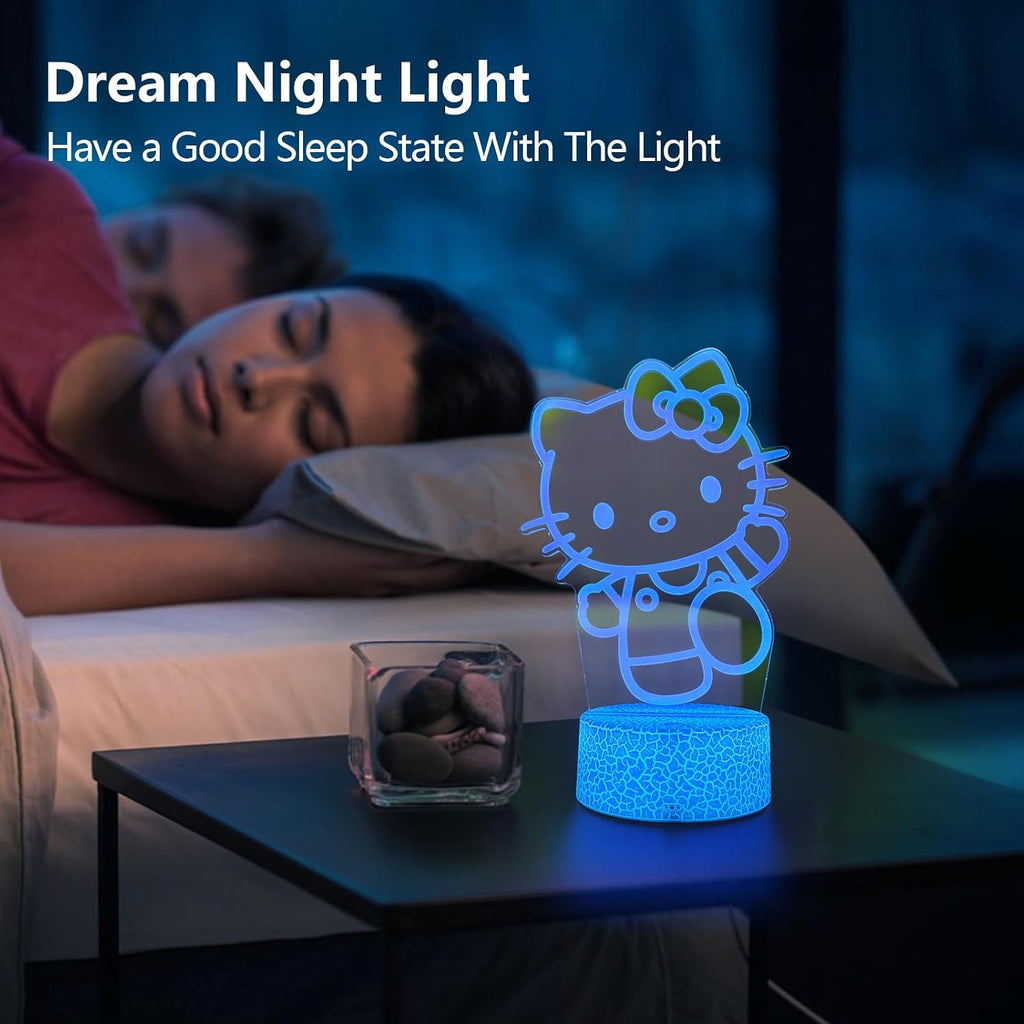 Aihying Cat Night Light Cute Night Light - Anime Charater 16 Color Change Decor Kitty Lamp with Remote, Dim, Timer, Kids Gifts for Christmas…