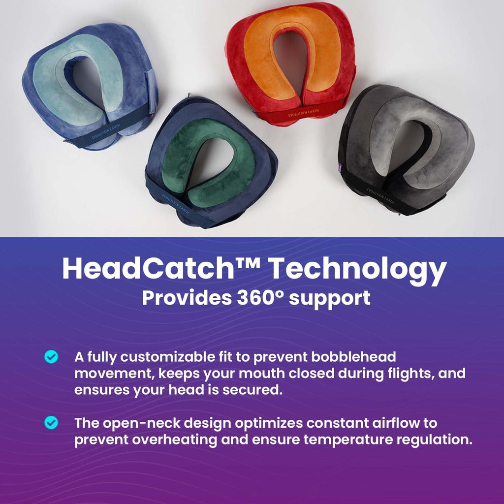 Cabeau Softest Neck Pillow Ever for Travel – Evolution Earth Deluxe – 360° Head, Neck and Chin Support for Sleeping – Sustainable Memory Fo…