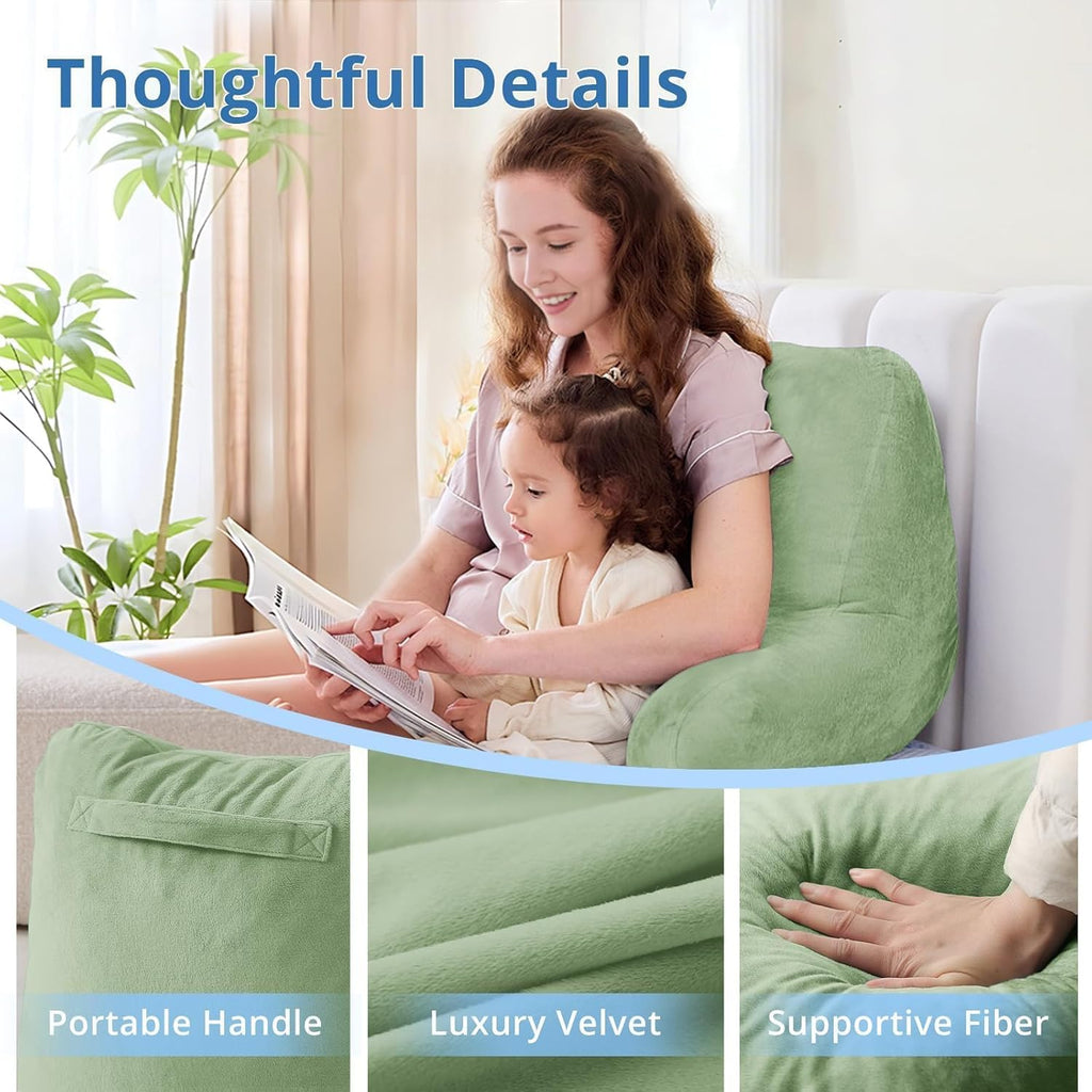 Sasttie Reading Pillow for Sitting in Bed Adult, Back Pillow for Bed Sitting Up, Backrest Back Support Chair Pillow, College Dorm…