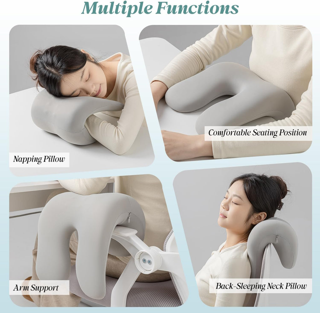 SheRest Office Chair Neck Pillow, Memory Foam Ergonomic Nap Pillow Office Chair Headrest Accessory, Neck Support Pillow Ideal for Office…