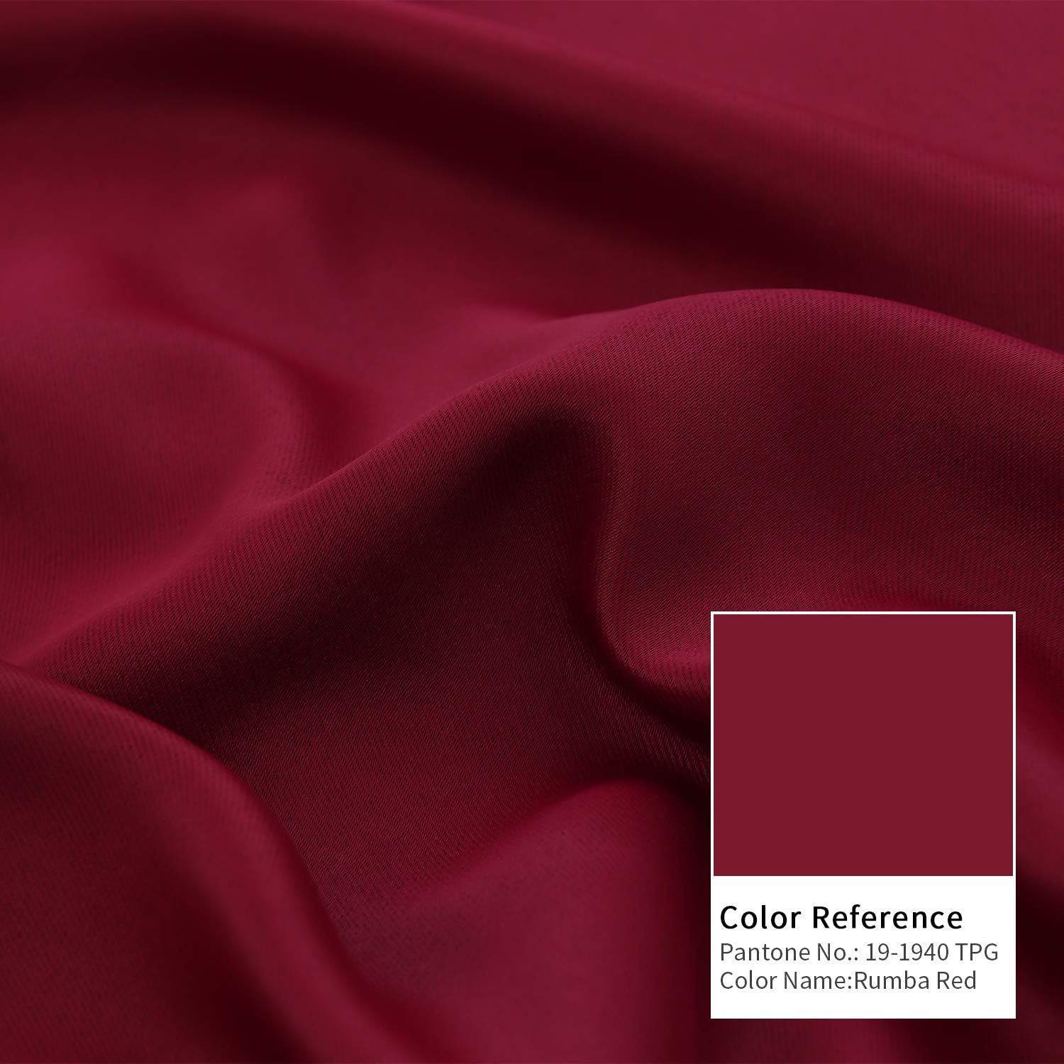 BGment Burgundy Balckout Curtains 36 Inch Length for Half Windows - 34 x 36 inch Rod Pocket and Back Tab Thermal Insulated Room Darkening S…
