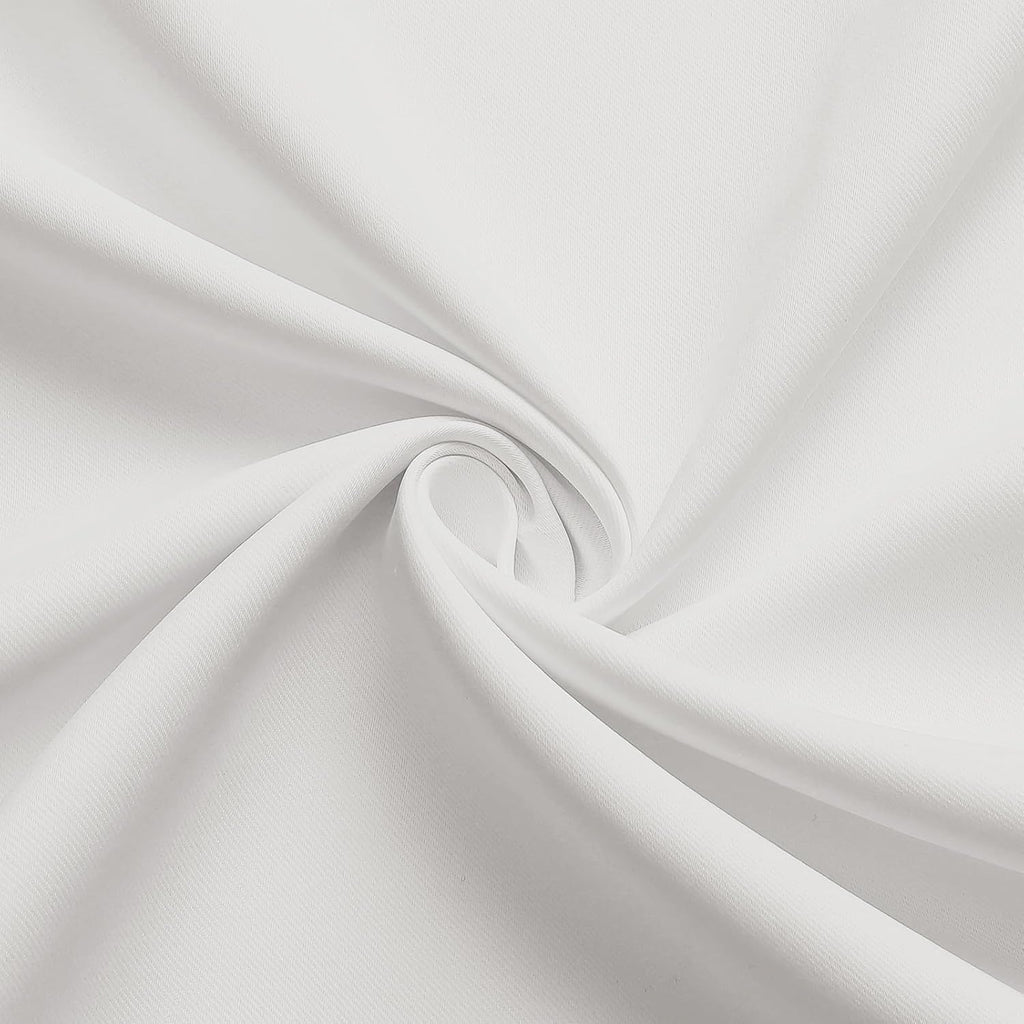 Gwine Ivory Curtains for Bedroom 54 Inches Long - Thermal Insulated Noise Reducing Window Curtain Panels, Solid Light Filtering Curtain…