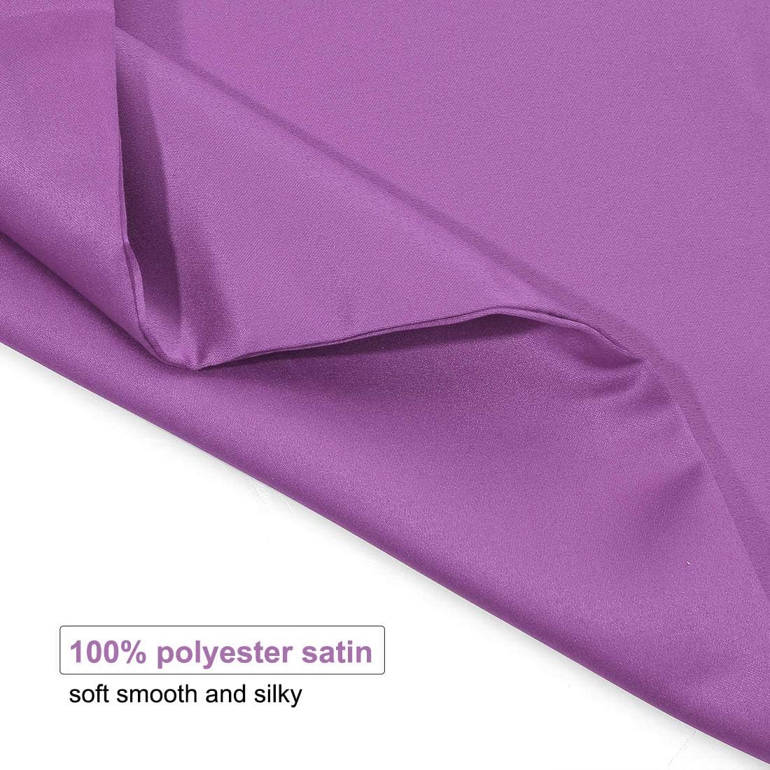 uxcell Queen Satin Pillowcase with Zipper, Super Soft and Luxury, Silky Pillow Cases Covers Set of 2, 21"x31", Purple
