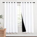 Nicetown 100% Blackout Window Curtain Panels, Full Light Blocking Drapes with Black Liner for Nursery, 72-inch Drop Thermal Insulated Drape…