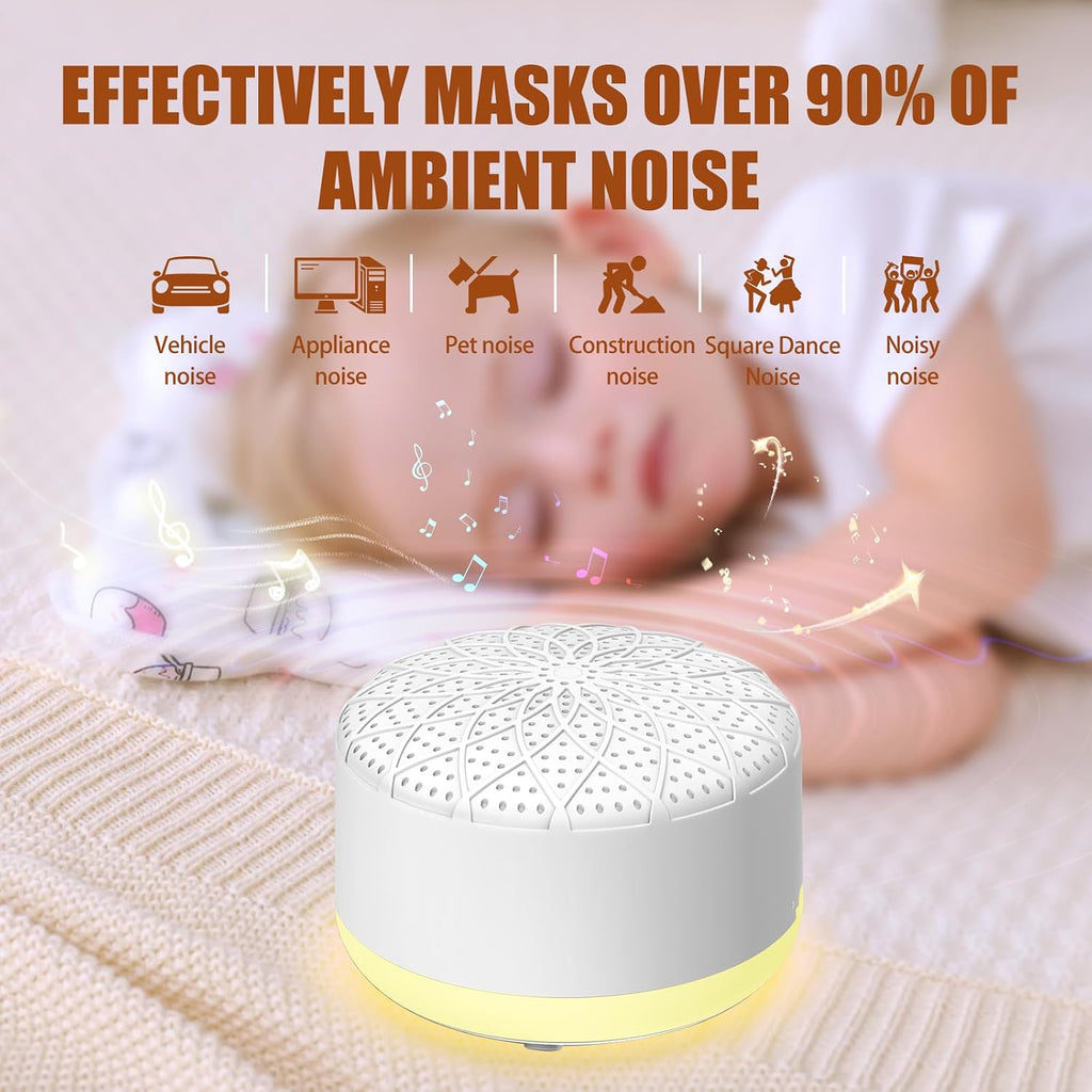 Exporify Sound Machine with 24 Relaxing Nature Sounds, Sleep Portable Travel White Noise Machine for Home, Office, Nursery, Timed and Adjustabl…