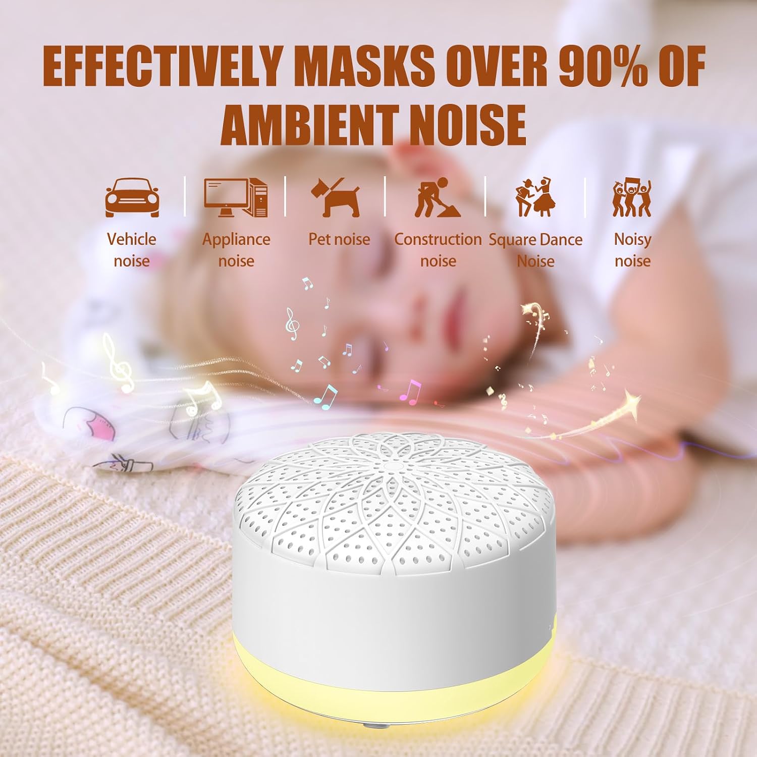 Exporify Sound Machine with 24 Relaxing Nature Sounds, Sleep Portable Travel White Noise Machine for Home, Office, Nursery, Timed and Adjustabl…