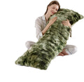 20"x54"Luxury Shaggy Faux Fur Body Pillow Cover, Bubble Fluffy Plush Bed Body Pillowcase with Zipper Closure, Plush Long Pillow Cover for…