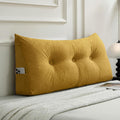Gnostik Headboard Wedge Pillow Twin XL Dorm Bed Triangular Headboard Rest Reading Pillows Yellow Bolster Lumbar Support Leg Positioning…
