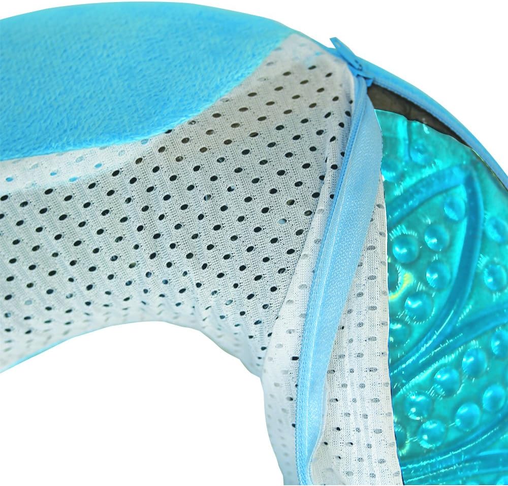 Cloudz Comfort Gel Memory Foam Travel Neck Pillow - Black