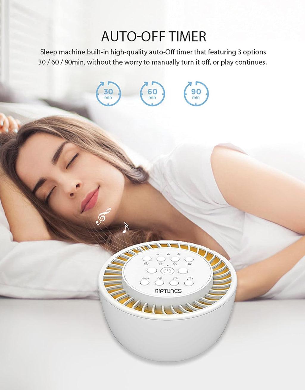 White Noise Sound Machine w/ 36 Soothing Sounds, SM136 Enjoy Your Sleep with This Great Noise Machine