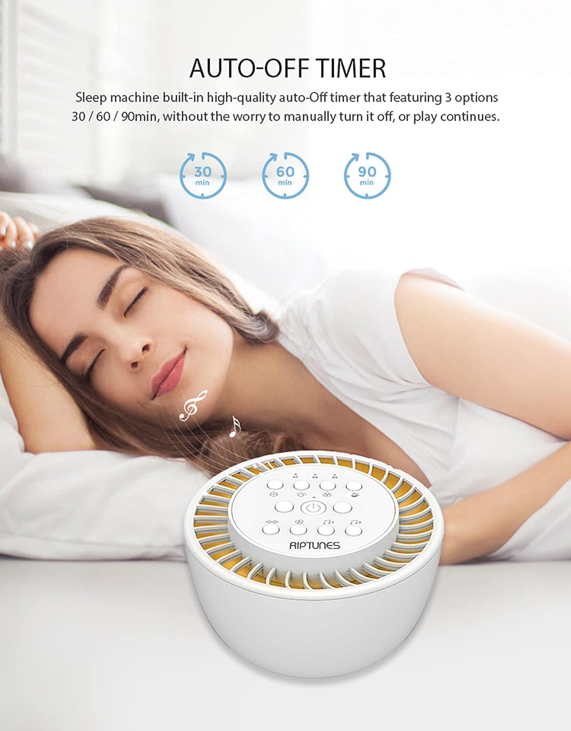 White Noise Sound Machine w/ 36 Soothing Sounds, SM136 Enjoy Your Sleep with This Great Noise Machine