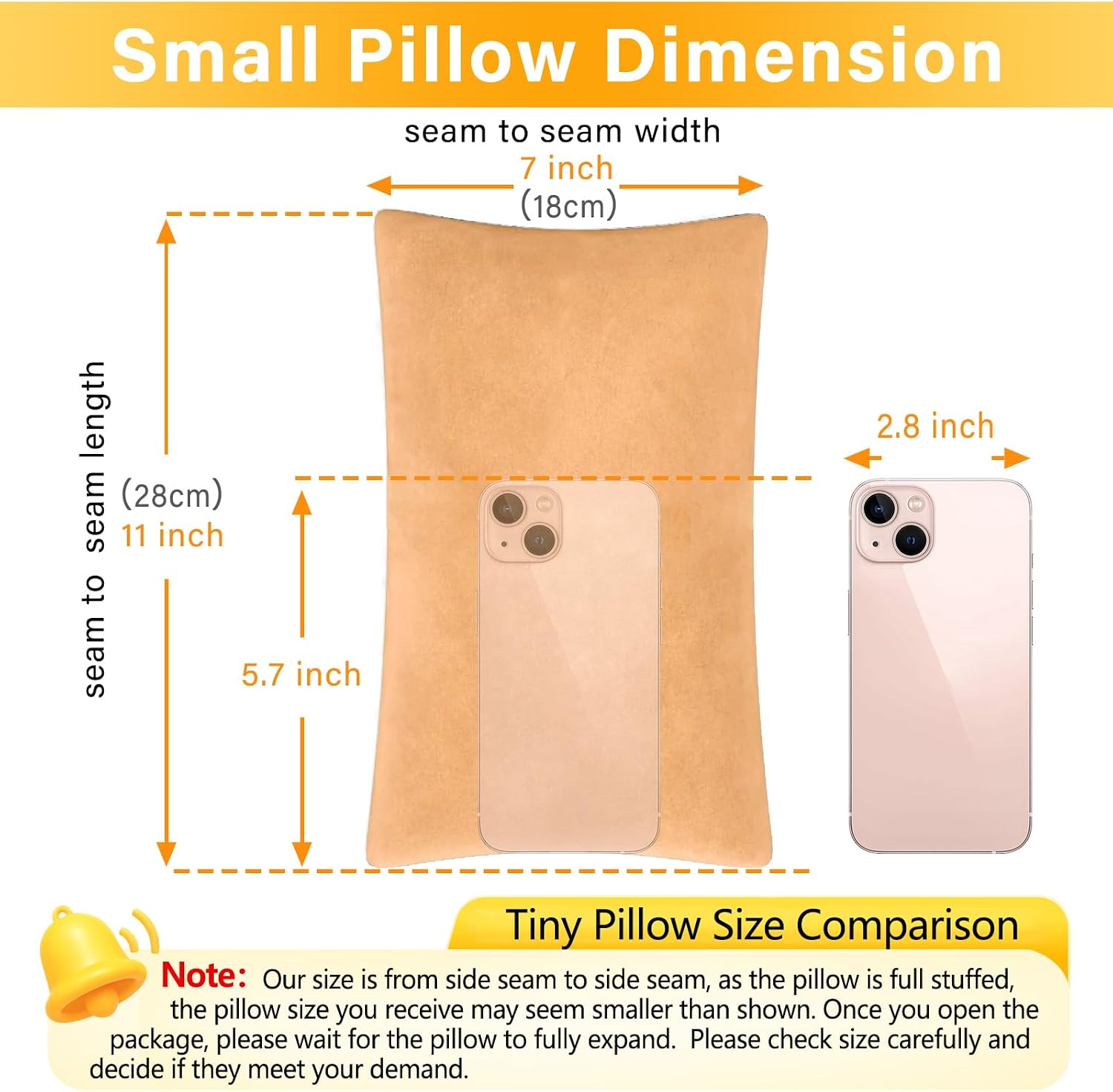 1 MIDDLE ONE 2 Pack Small Pillow, Memory Foam Mini Pillow 11 X 7 Inches for Travel, Sleeping, Nap and Neck, Knee, Lumbar Support, Tiny…
