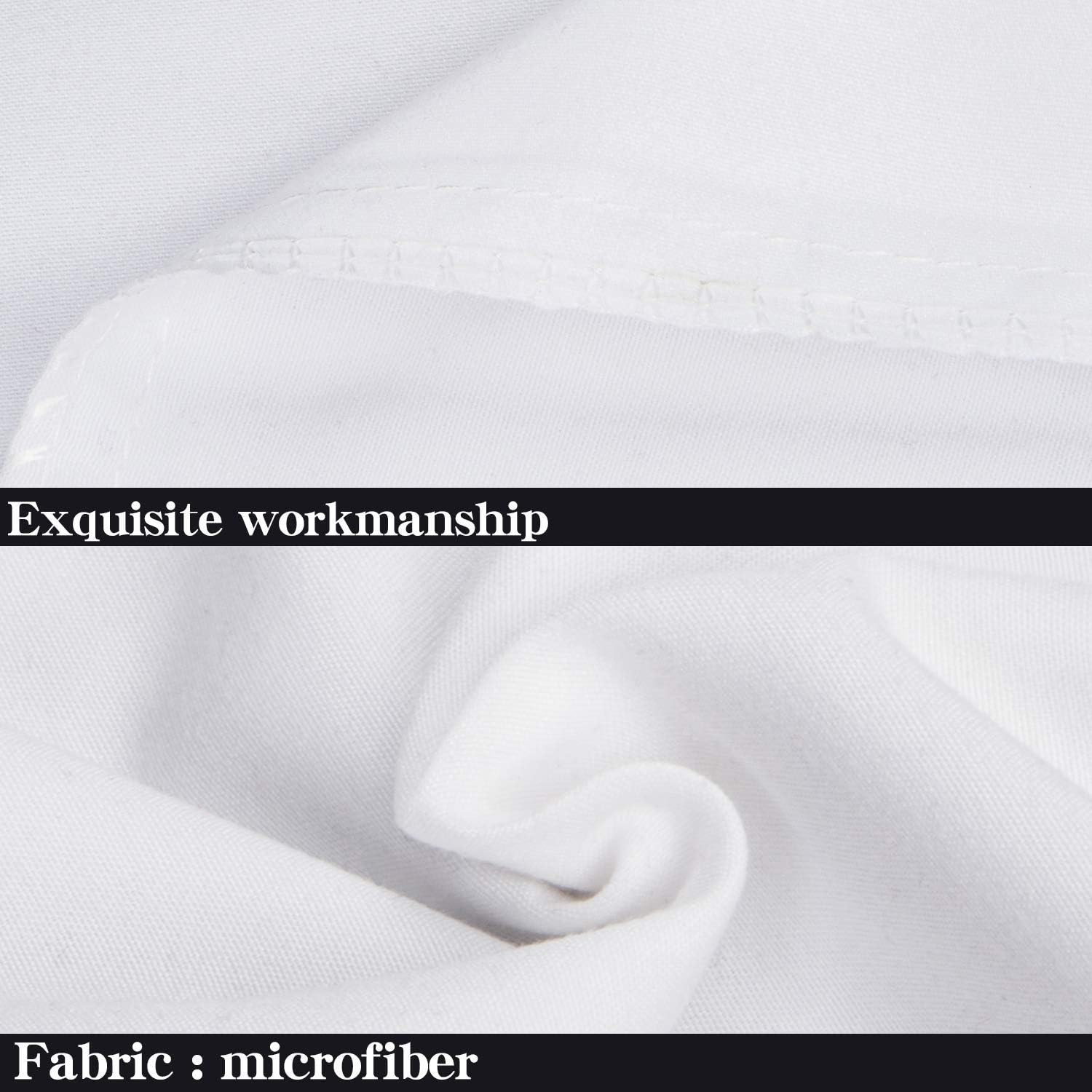 Ntbay Queen Pillowcase Set - 4 Pack Brushed Microfiber 20x30 Pillowcases - Soft, Wrinkle-Free, Fade-Resistant, Stain-Resistant, White Pillo…