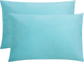 FLXXIE Pillow Cases Queen, Soft Microfiber Pillow Covers with Envelope Closure, Wrinkle Resistant Pillowcases, 2 Piece Set, 20x30, Aqua