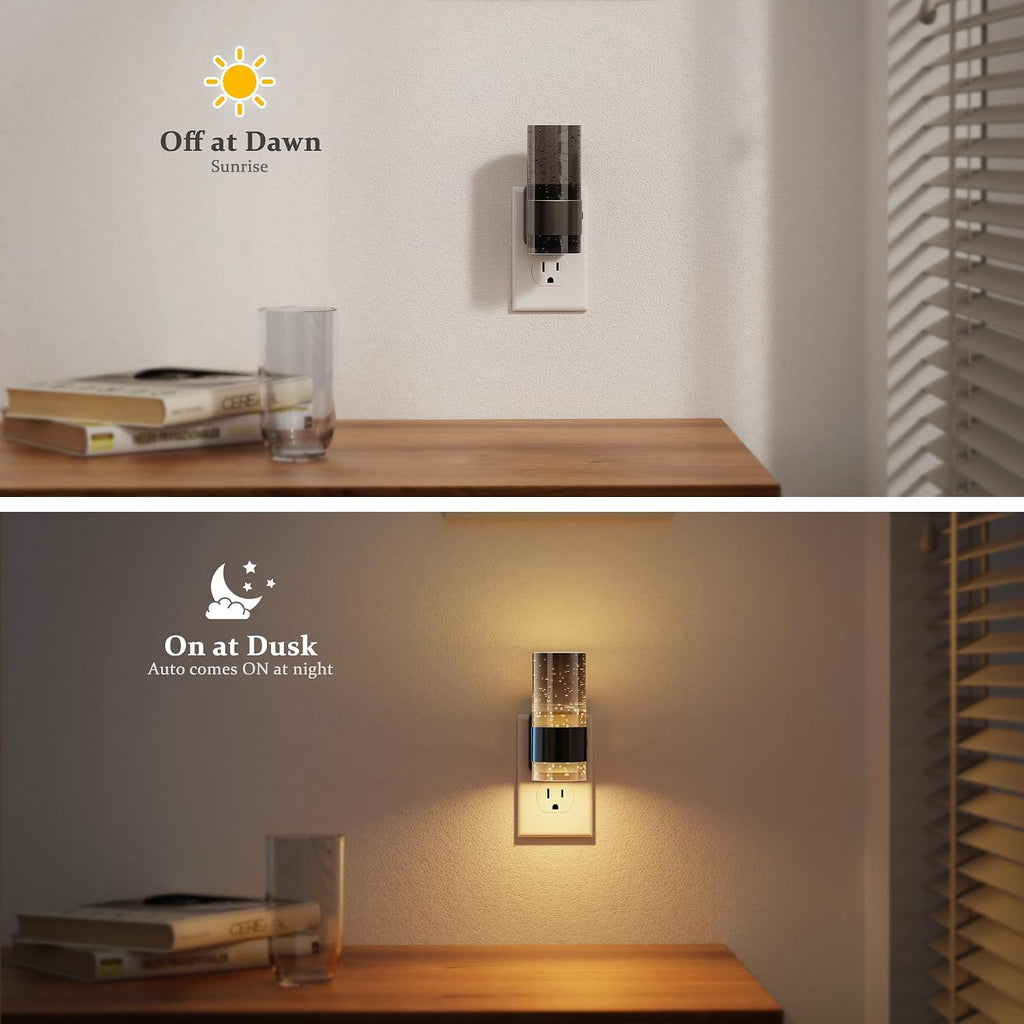 JandCase Night Lights Plug into Wall, Automatic LED Night Light with 0-100LM Dimmable, 3000K Plug in Night Lights with Auto Light Sensor…