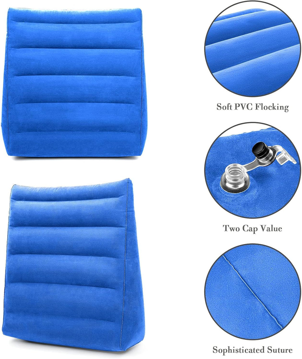 USHMA Inflatable Wedge Pillow, Portable Travel Wedge Pillow, Fast Inflation & Deflation Inflatable Wedge Pillows for Travel, Blow Up…