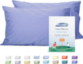 Sunflower King Pillowcases Set of 2, 100% Cotton King Size Pillow Cases 2, 20×40 inches Purplish Blue, Soft and Breathable
