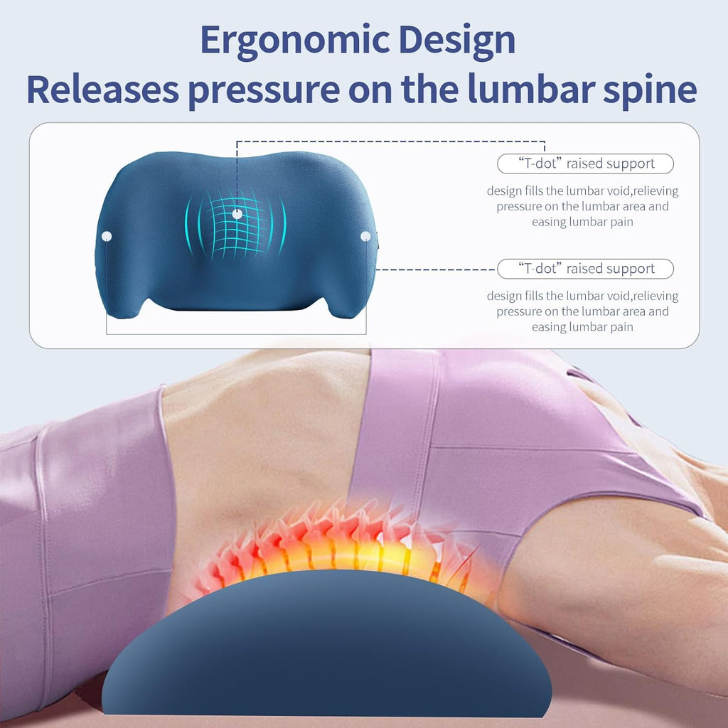 Bymecost Lumbar Support Pillow for Office Chair, Car Lumbar Pillow Lower Back, Memory Foam Back Cushion with Adjustable Straps, Ergonomic…