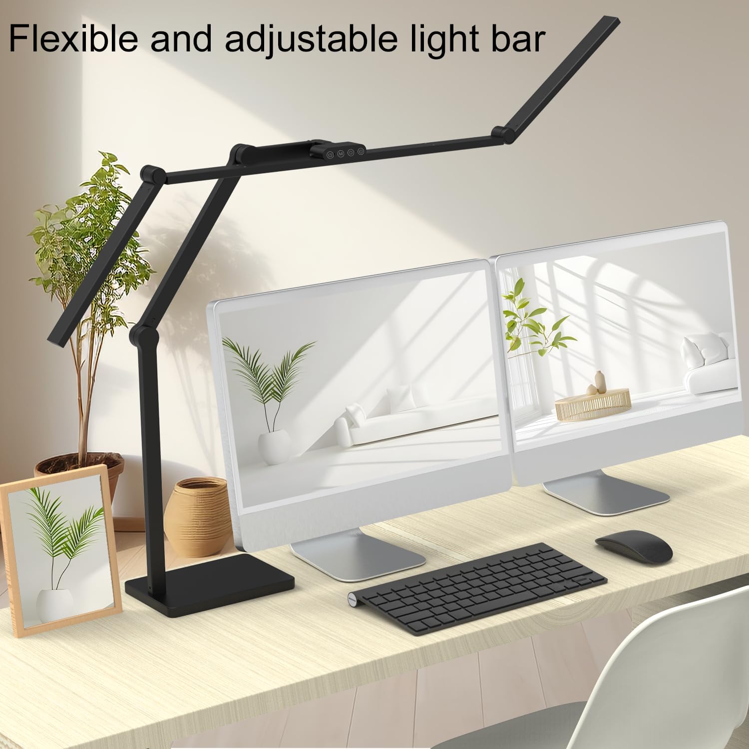 Omorepa 36W 3000LM Ultra Bright Architect Desk Lamp with Base, 47.4Inches Wide Tall Overhead Desk Light for Home Office, Dimmable Table…