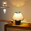 Matte Black Small Touch Control Table Lamp for Bedroom, Black Bedside Lamps for Nightstand, Cute Mini Small Table Lamps for Small Spaces…