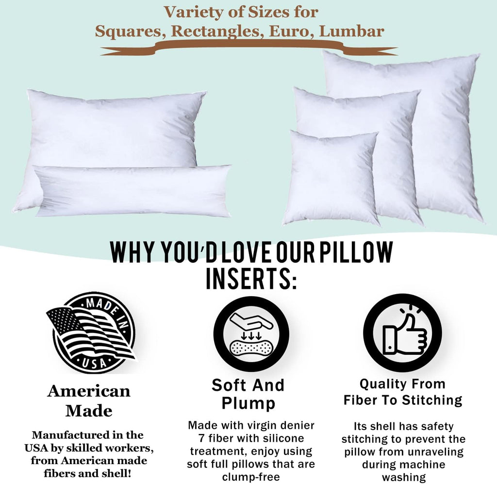 Pillowflex Synthetic Down Sleeping Pillows - Standard Size - Medium Firmness for Back, Side & Stomach Sleepers - Ideal for Standard Size Be…