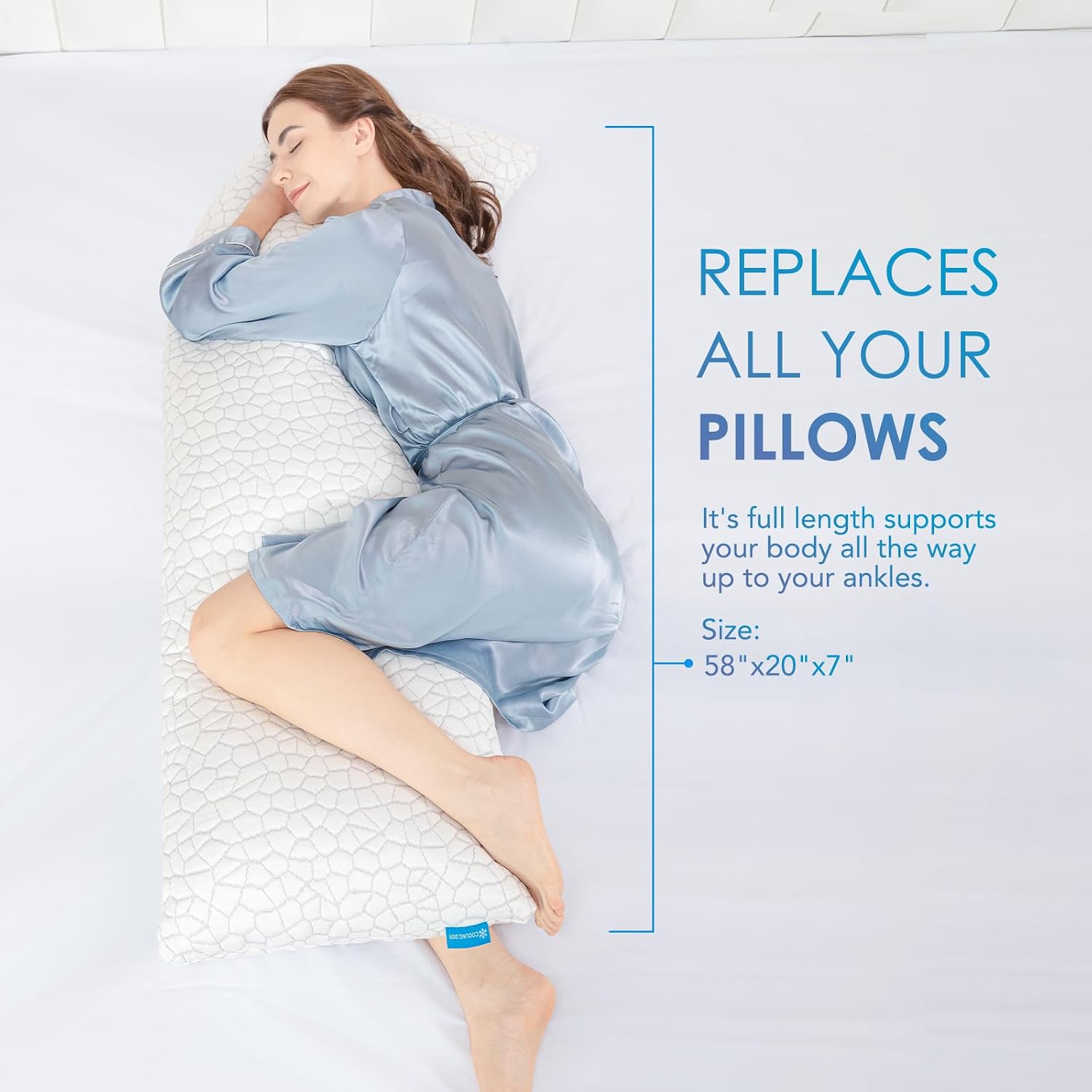 Supamodern SUPA MODERN Cooling Bed Pillows for Sleeping 1 Pack Shredded Memory Foam Pillows Adjustable Cool Pillow for Side Back Stomach Sl…