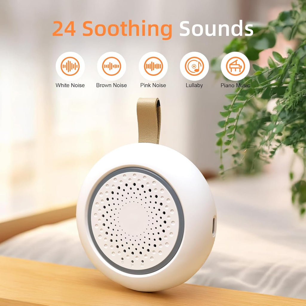EaseYouupinOurWay Hatch Portable Pink Sound Machine, Nature Sound White Noise Sound Machine with Night Light for Sleep, Meditation, Relaxat…