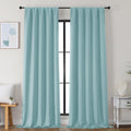 Simplebrand Aqua Blackout Curtains for Bedroom 96 Inches Long 2 Panels, Solid Thermal Insulated, Energy Saving Living Room Window Treatment…