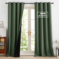 NICETOWN 100% Blackout Greyish Green Window Curtains 96 inches Long 2 Panels Set for Bedroom, Thermal Insulated Grommet Drapes, Room…