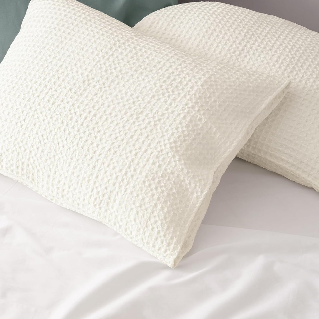 Phf Ultra Soft Waffle Weave Pillow Shams Standard Size, No Insert, 2 Pack 20" x 26" Pillowcases, Breathable & Skin-Friendly Pillow Cases, St…