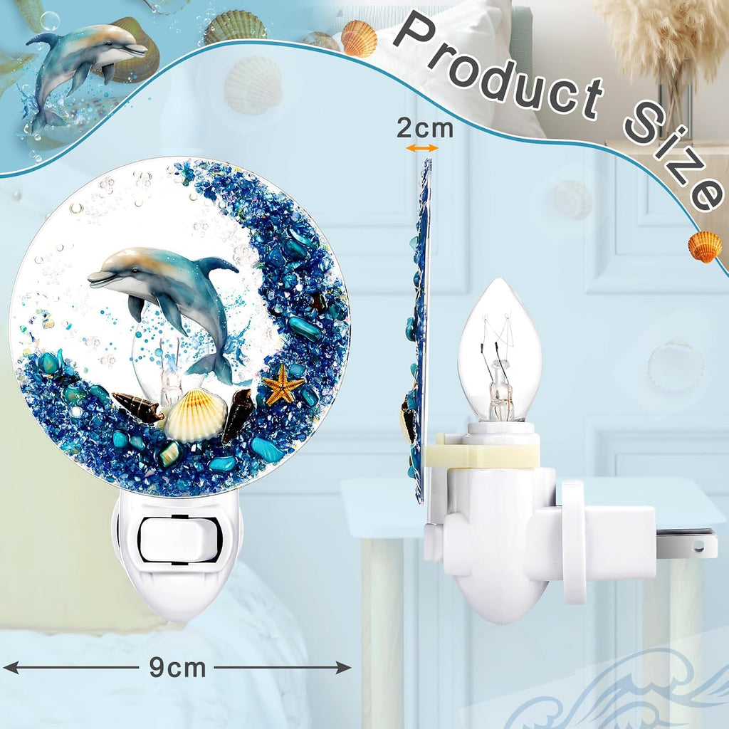 Hortsun Plug in Seashell Night Light Ocean Sea Animal Decorative Night Light Plug in Beach Lamps Vintage Ocean Lamps for Adult for Home…