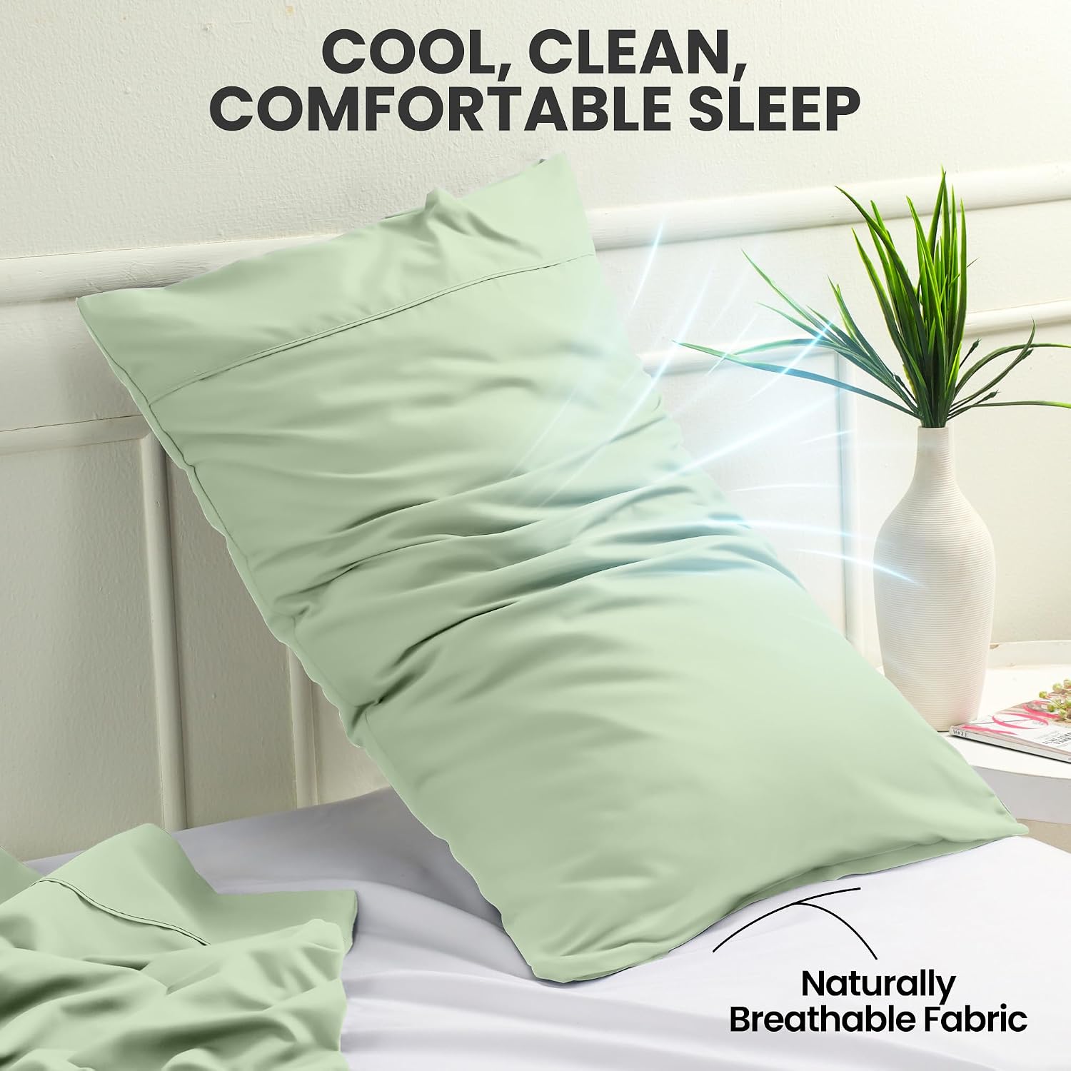 Utopia Bedding Queen Pillow Cases - 2 Pack - Envelope Closure - Soft Brushed Microfiber Fabric - Shrinkage and Fade Resistant Pillow…