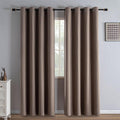 Igemaeve Blackout Curtains 84 Inch Length 2 Panels Set, Black Out Curtains for Bedroom 84 Inch Long, Grommet Energy Saving Room Darkening D…