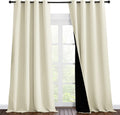Nicetown Thermal Insulated 100% Blackout Curtains, Noise Reducing Performance Drapes with Black Lining, Full Light Blocking Drapery Panels…