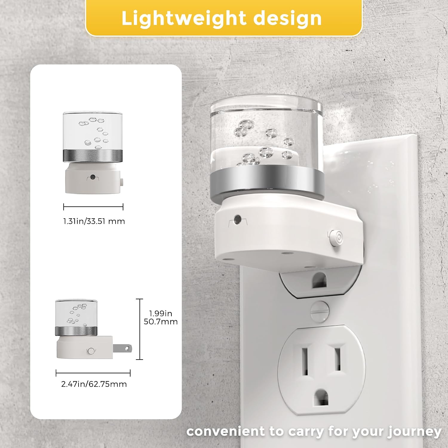 L LOHAS LED Night Light, 2 Pack Night Lights Plug into Wall, 3000K Soft Light LED NightLights, Built in Dusk to Dawn Sensor Bubble Wall…