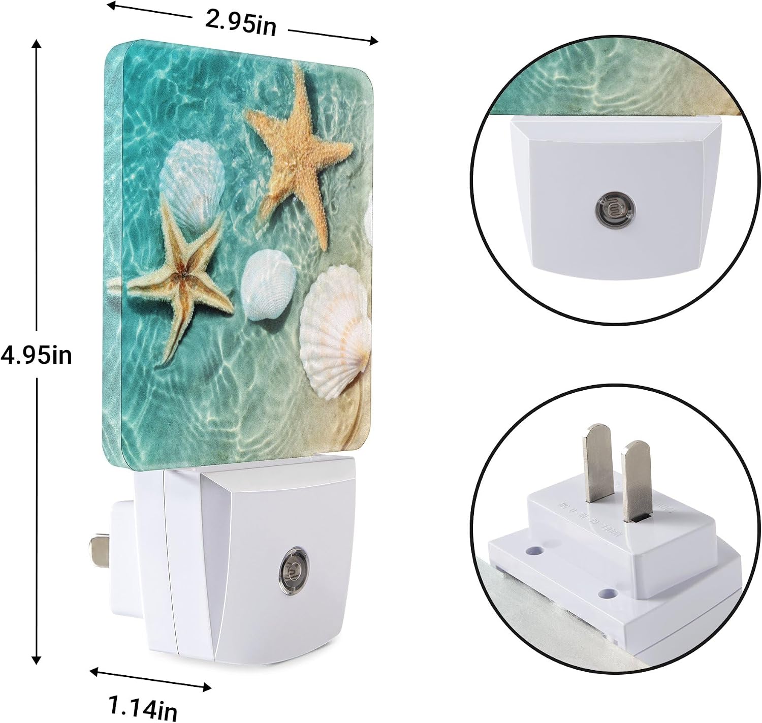 Caifujiqi Night Light Plug-in Dusk to Dawn Smart Sensor White Led Nightlight for Bedroom Bathroom Kitchen Hallway Stairs Energy Efficient D…