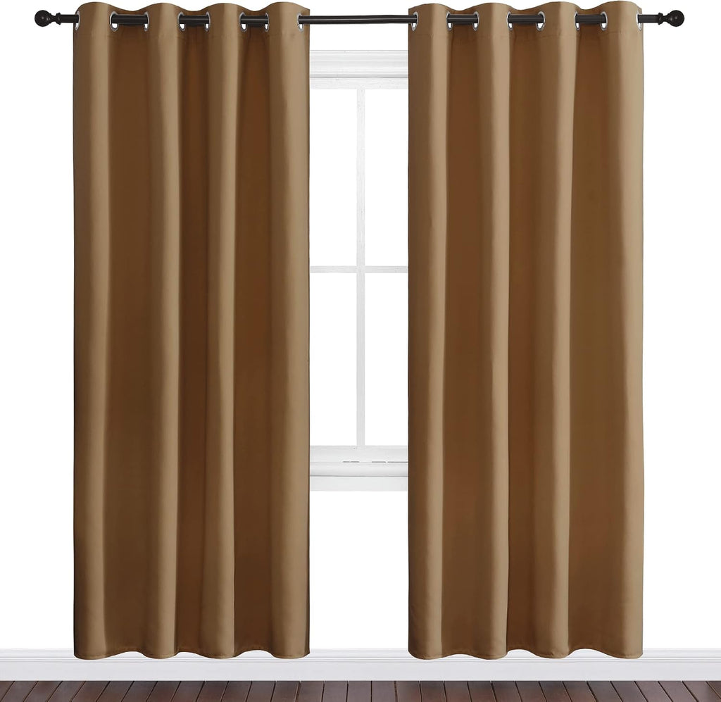Nicetown Sleek Blackout Curtains 78 inches Length for Windows, Noise Reducing and Block Draft Panels for Door Doorway Laundry Office Luxury…