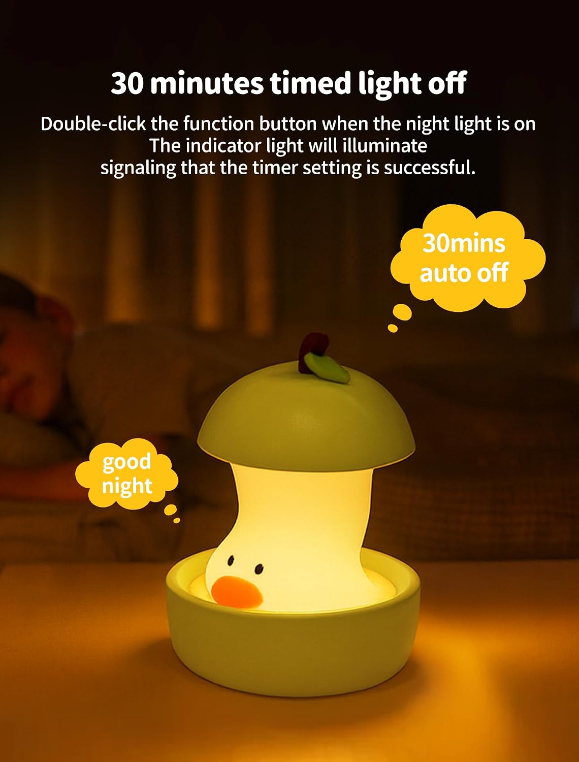 Night Light for Kids, Rechargeable Bedside Touch Lamp, Portable Dimmable Nightlight, Cute Nursery Night Lights, Funny Gifts for Baby…