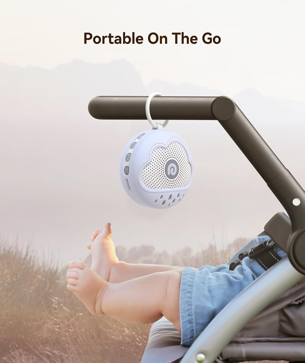 Dreamegg White Noise Machine - Portable Sound Machine Baby with Safe Silicone Cover, Features Powerful Battery, 21 Soothing Sound, Noise Ca…