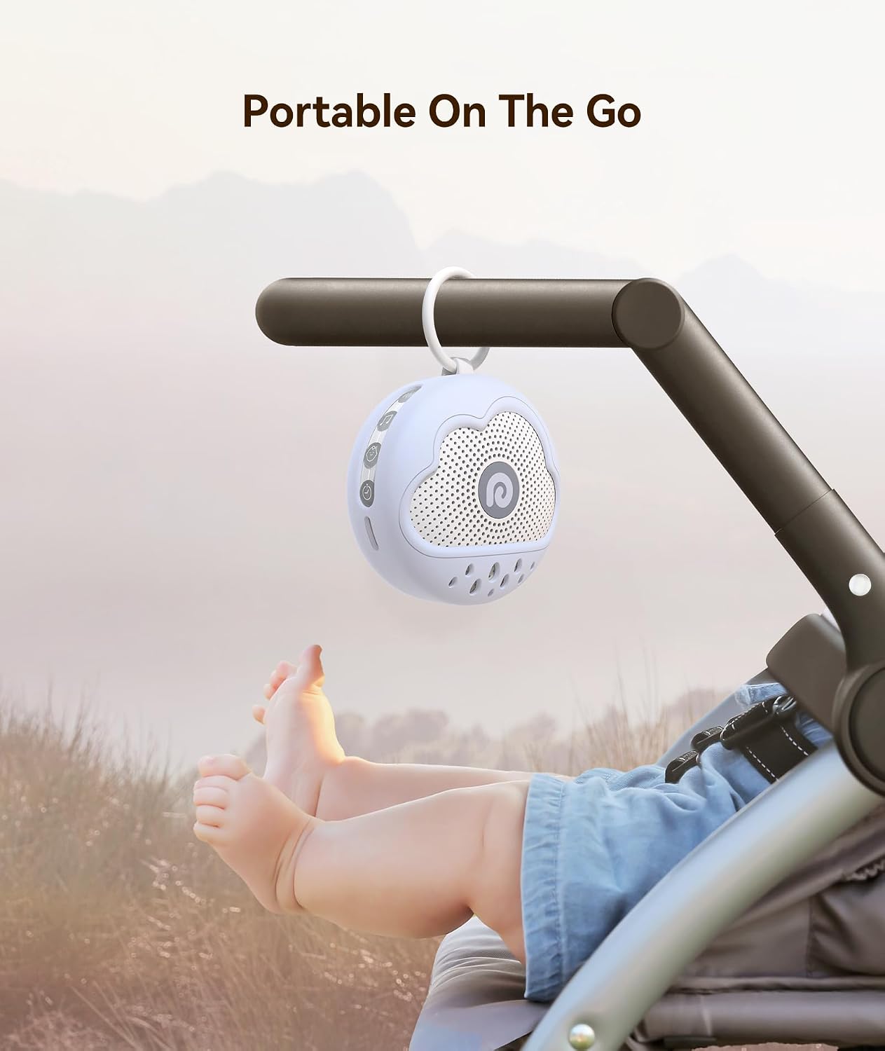 Dreamegg White Noise Machine - Portable Sound Machine Baby with Safe Silicone Cover, Features Powerful Battery, 21 Soothing Sound, Noise Ca…