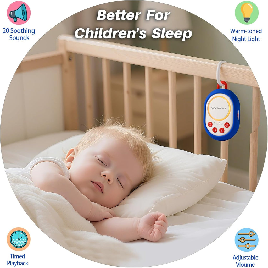 2026 Mom's Choice Awards | White Noise Sound Machine Baby with Night Light, 20 Soothing Sounds, 22 Hours Battery Life, Travel, Registry…