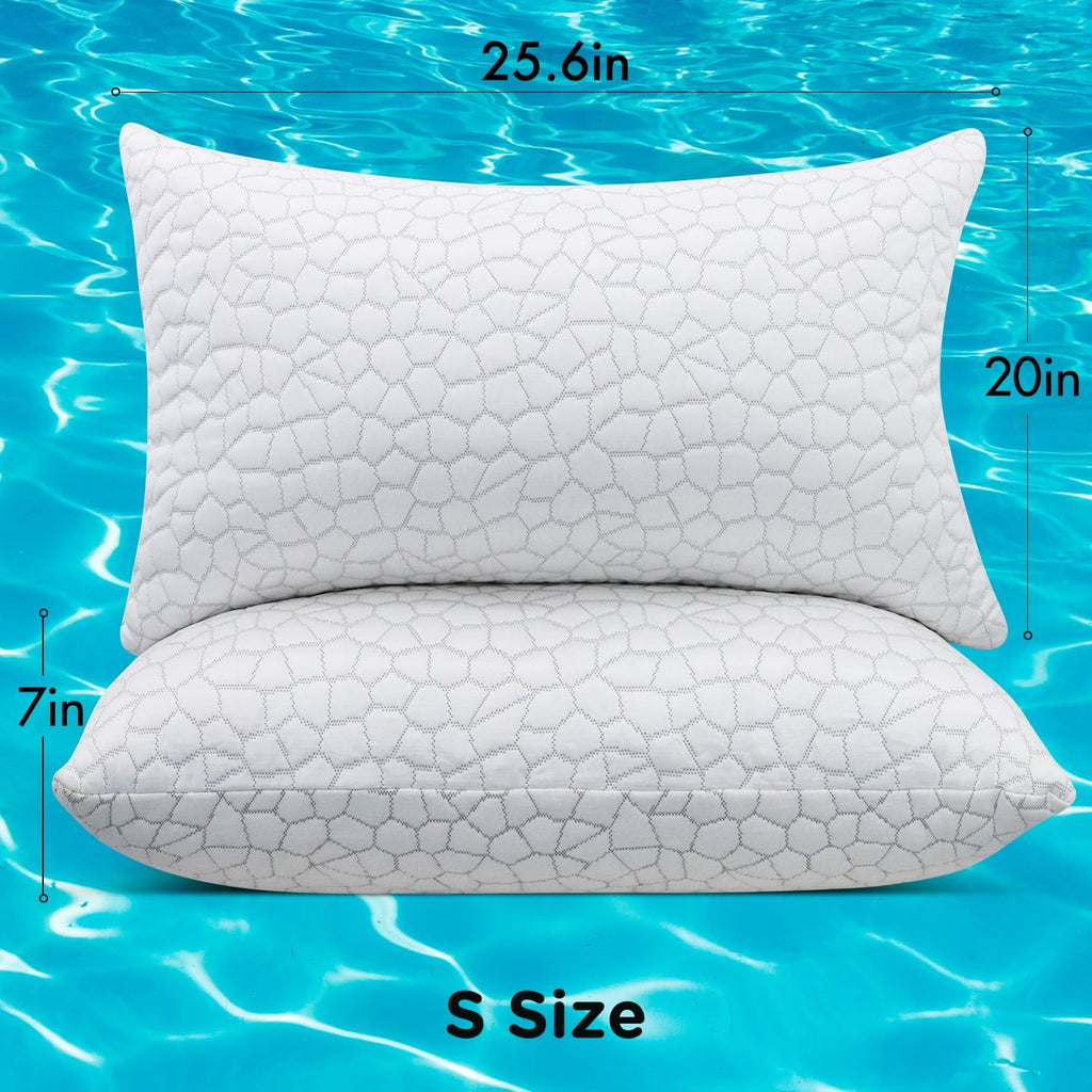 SUPA MODERN Cooling Pillow Standard Size Set of 2, CertiPUR-US Shredded Memory Foam Pillows, Cool Bed Pillows for Hot Sleepers…