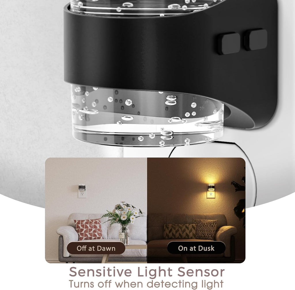 Briignite LED Night Light Plug into Wall, Dimmable Night Light with Bubble Design 3000K Warm & 5 Brightness Levels, Dusk to Dawn Sensor…