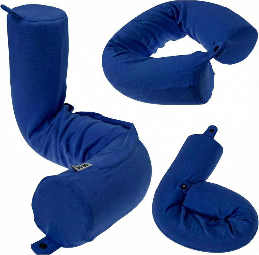 Dot&Dot Twist Memory Foam Travel Pillow for Airplanes - Travel Neck Pillow for Sleeping - Airplane Pillow for Neck Support - Adjusta…