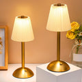 Liliful 2 Pcs Cordless Table Lamp Rechargeable Touch LED Small Gold Portable Battery Operated USB-c Desk Lamp 3 Color Dimmable for…